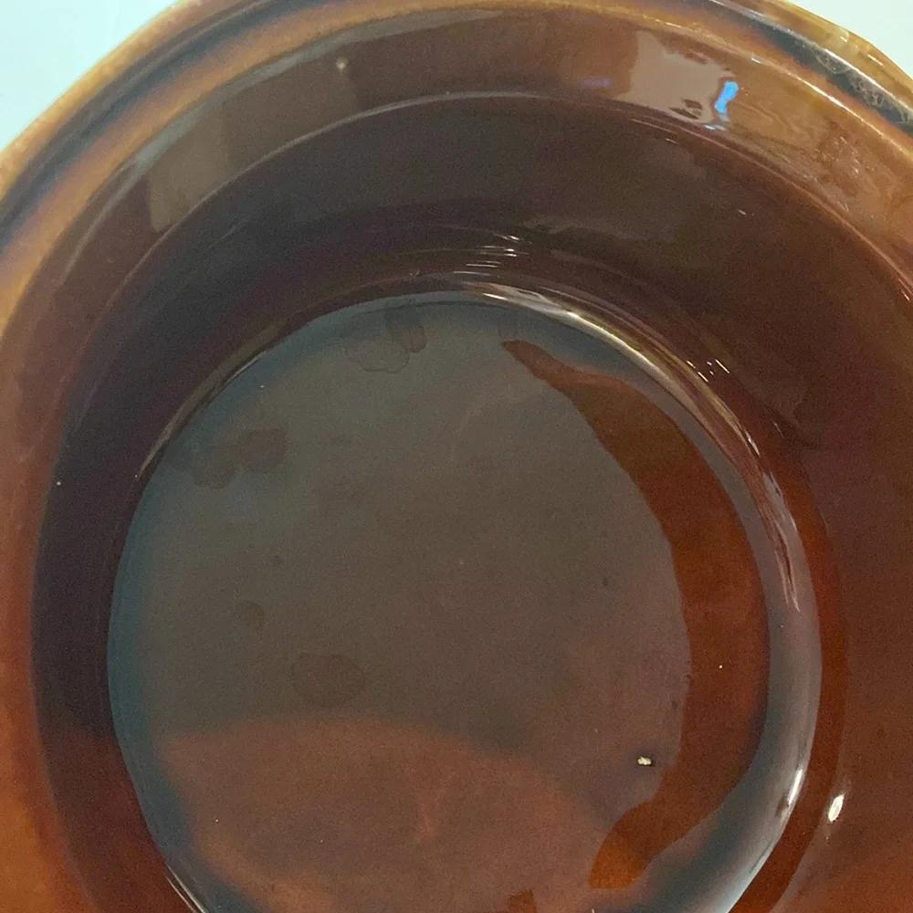 McCoy Brown Drip Glaze Pottery 7076 Bean/Casserole Dish Pot Vintage - Picture 10 of 17